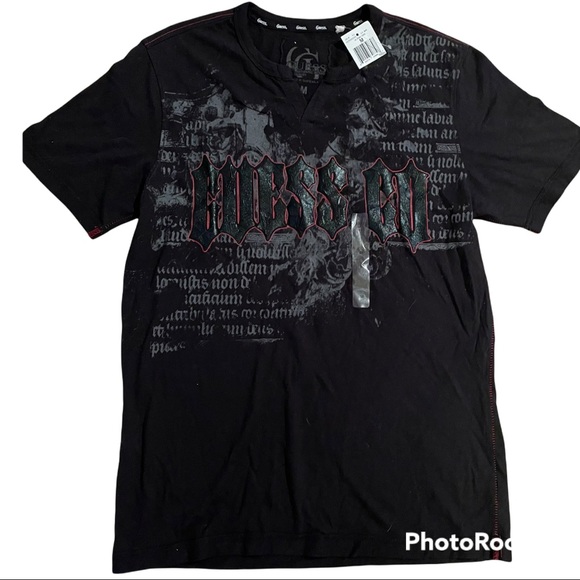 Guess Graphic Black Tee Shirt Medium